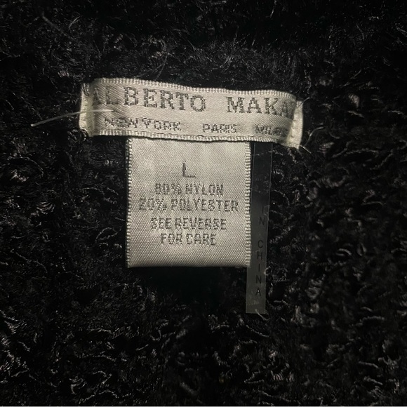 Alberto Makali Black Soft Eyelash Fringe Open Front Sleeveless Cardigan - Picture 5 of 5